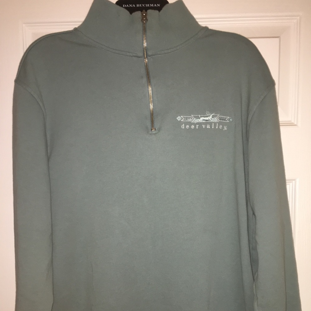 Baby blue Quarter zipped sweater